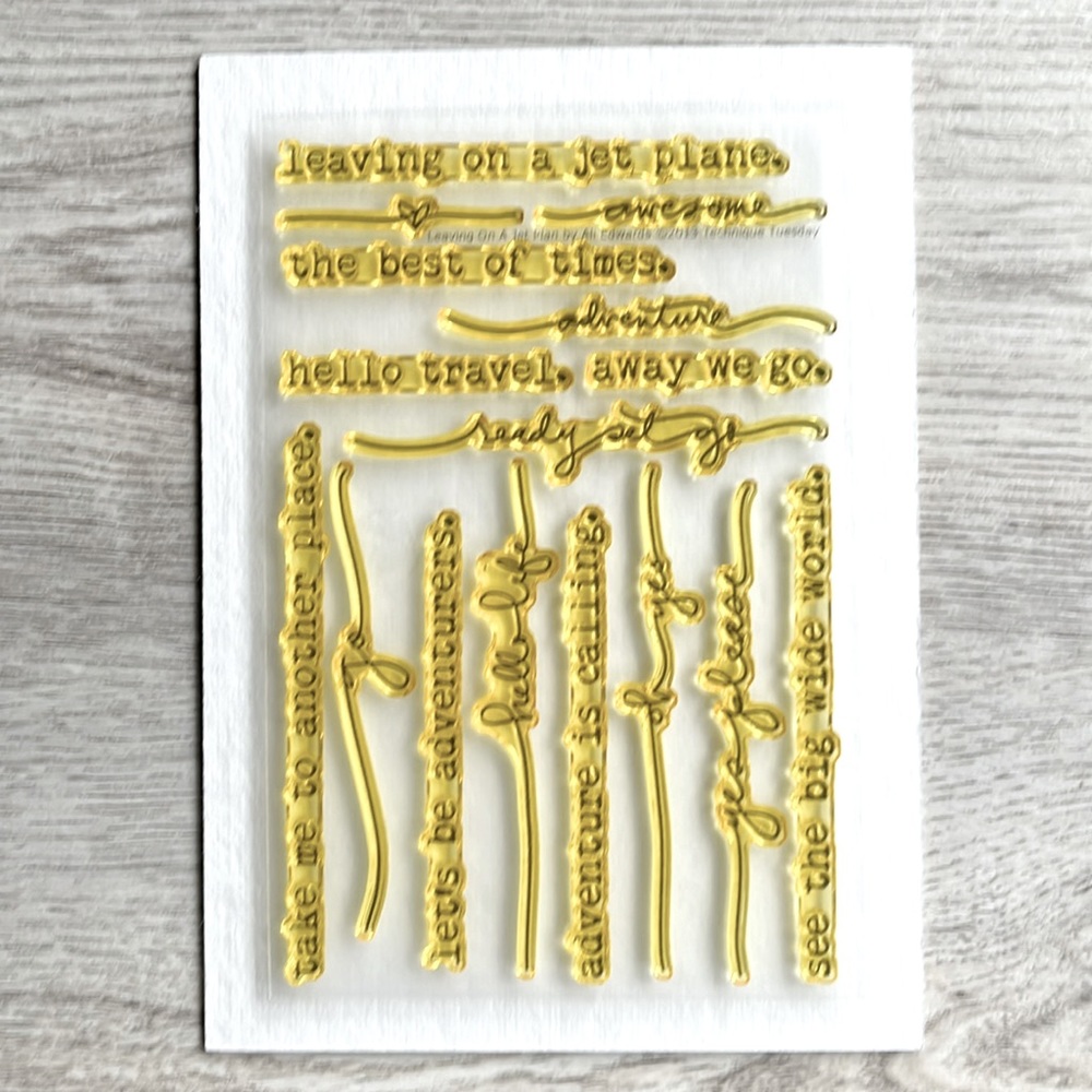 Ali Edwards Stamps: Leaving on a Jet Plane